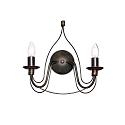 Wall luminaire CORTE AP2, 2 flames, E14, rust