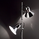 Ideal Lux Floor lamp POLLY PT2, 2 flames, E27, chrome