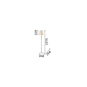 Ideal Lux Floor lamp QUEEN PT1, E27, gold