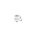 Ideal Lux Ceiling luminaire MOONLIGHT PL8, 8 flames, G9, 40W, gold