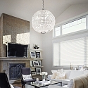 Ideal Lux Pendant luminaire LUXOR SP6, 6 flames, G9, 40W, chromee