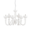 Chandelier BON BON SP6, 6 flames, E14, white