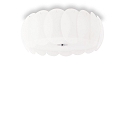 Ceiling luminaire OVALINO PL8, 8 flames, E27, white