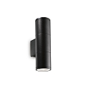 Outdoor luminaire GUN AP2 SMALL Wall luminaire, 2 flames, GU10, 35W, black