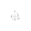 Pendant luminaire LEAVES SP8, 8 flames, G9, 40W, white