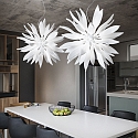 Ideal Lux Pendant luminaire LEAVES SP12, 12 flames, G9, 40W, white
