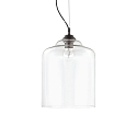 Pendant luminaire BISTRO SP1 SQUARE, E27, transparent