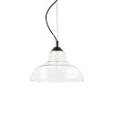 Pendant luminaire BISTRO\' SP1 PLATE, E27, transparent