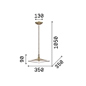Pendant luminaire CANTINA SP1 BIG, E27, antique brass