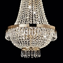 Ideal Lux Pendant luminaire CAESAR, 12 flames, � 55cm,  incl. G9 28W 2700K, with ice chrystal tips, gold