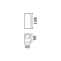 Ideal Lux Outdoor luminaire UP AP2 Wall luminaire, 2 flames, G9, 40W, anthracite