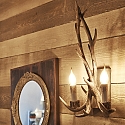 Ideal Lux Wall luminaire CHALET AP2, 2 flames, E14, beige