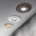 Ideal Lux Recssed light for ceilings POLKA, with plaster-decoration, IP20, GU10 max. 50W, brass