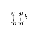 LED Outdoor luminaire MINITOMMY PT1 LED Floor spot, GU10, 4,5W, white
