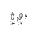 Ideal Lux Outdoor luminaire ANNA AP1 BIG Wall luminaire, E27, white