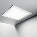 Ideal Lux LED recessed area light GROOVE SQUARE, IP20, 11.8cm, 10W 3000K 890lm 110�, white