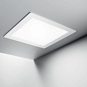 Ideal Lux LED recessed area light GROOVE SQUARE, IP20, 22.7cm, 30W 3000K 2450lm 110�, white