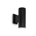 Outdoor wall luminaire BASE, IP44, Up/Down, 2x GU10 max. 28W, height 18cm, matt black