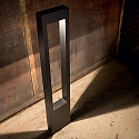 Ideal Lux Outdoor floor luminaire VEGA, height 80cm, G9, aluminium / tempered glass, black