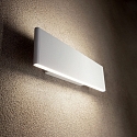 Ideal Lux LED wall luminaire DESK, Up/Down, width 28.5cm, 12W 3000K 1100lm, aluminium, matt white