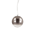 Pendant luminaire MAPA D30, � 30cm, E27 max. 60W, nuanced chrome glass, clear