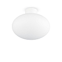 Outdoor ceiling luminaire CLIO, IP44, E27, without cover, aluminium, white