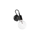Wall luminaire EDISON, IP20, E27 max. 60W, tiltable, black
