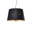 Pendant luminaire NORDIK-SP6, E27, � 60cm, black / gold on the inside