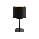 Table luminaire NORDIK, height 48cm, E27, with switch, black / gold on the inside