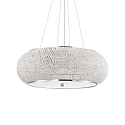 pendant luminaire PASHA 14 flames E14 IP20, chrome