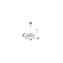 pendant luminaire PASHA 14 flames E14 IP20, gold