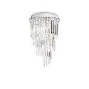 Ceiling luminaire CARLTON, 8 flames, E14, � 40cm, E14, with octagon chains and chrystal rods, chrome