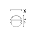 Ideal Lux Fixpoint-Adapter for 3-phase Track spot QUICK / SMILE / FOX, standard version On-Off, white
