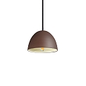 Pendant luminaire FOLK, 1 flame, � 18cm, E27, rust look / white