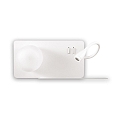 Reading luminaire BOOK 2, Flex-Arm RIGHT, LED 3W 3000K + G9, with USB port + storage + switch, white