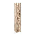 Floor luminaire DRIFTWOOD, 2 flames, angular, without shade, E27, metal / natural wood