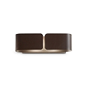 Wall luminaire CLIP SMALL, 2 flames, width 44cm, 2x E27 (exkl.), corten