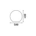 Ideal Lux Outdoor floor luminaire SOLE BIG, IP44, � 50cm, E27, plastic