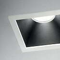 Ideal Lux Recessed LED luminaire GAME SQUARE, IP20, 11W 3000K 850lm 36�, white / black reflector