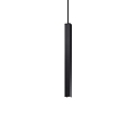 LED pendant luminaire ULTRATHIN SQUARE, lenght 40cm / 3 x 3cm, 11.5W 3000K 1000lm, matt black