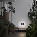 Ideal Lux LED wall luminaire COVER SQUARE, 20 x 20cm, 9W 3000K 1100lm, indirect, black / opal