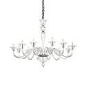 Chandelier BRIGITTA, 12 flames, � 120cm, E14, transparent glass