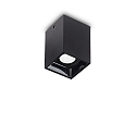 LED ceiling luminaire NITRO SQUARE, 10W 3000K 900lm, black