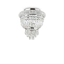 Ceiling luminaire DUBAI, 3 flames,  � 32cm, E14, metal / refined chrystal, chrome
