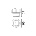 Ideal Lux LED recessed spot DYNAMIC - LED Modul, � 6.5cm, 10W, dimmable, 10W 4000K 1300lm 35�, CRi >90, black