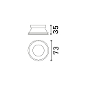 Reflector for LED recessed spot DYNAMIC, ROUND, symmetric, fixed