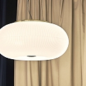 Ideal Lux Pendant luminaire ARIZONA, 3 flames, � 40cm, incl. 3x GX53 3000K, satined brass / white