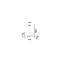 Ideal Lux Pendant luminaire ARIZONA, 3 flames, � 40cm, incl. 3x GX53 3000K, satined brass / white