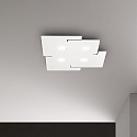 Ideal Lux Wall / Ceiling luminaire TOTEM, 4 flames, laser formed metal, incl. GX53 9.5W 3000K, white