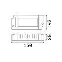 Ideal Lux Optional power supply for LED recessed spot DYNAMIC, DALI dimmable, 17W, 250mA constant